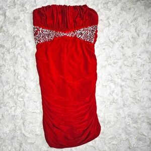 Papaya Red Mini Dress